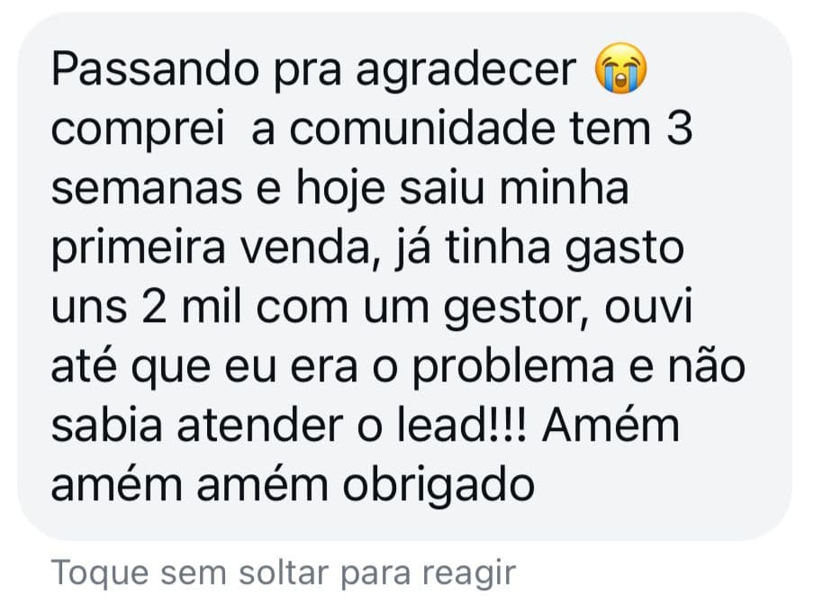 Depoimento de aluno