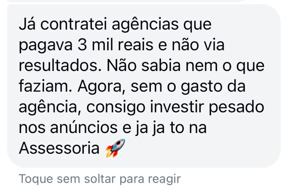 Depoimento de aluno